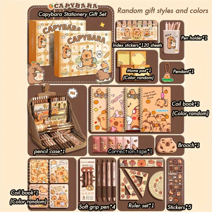 Cute%20Capybara%20Stationery%20%20Set%20for%20Students,%20Featuring%20Soft%20Grip%20Pens,%20Notebook,%20Pencil%20Case,%20and%20Study%20Essentials%20Pack%20-%20Image%203