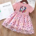 Girls Clothes New Summer Princess Dresses Flying Sleeve Kids Dress Unicorn Party Baby Dresses for Children Clothing 1-6Y. 