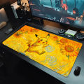 Mouse Pad Anime Gaming Accessories Large Carpet Edge White Gamer Computer Keyboard Pad  Pokemon Pikachu Desk Mat Mausepad. 