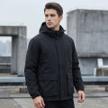 Trendy Water Proof Inside Net Front Pocket Fixable Hooded Summer Jacket. 