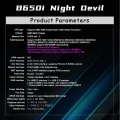 JGINYUE AM5 Motherboard supports AMD Ryzen 7000 series CPU processors DDR5 dual channel Memory RAM ITX B650i Night Devil. 