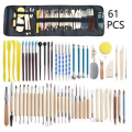 5-61Pcs Pottery Clay Sculpting Tools Pottery Carving Tool Kit With Carrying Case Bag For ceramics Supplies Polymer Sculpture Set. 