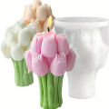 DIY Tulip Bouquet Silicone Candle Molds 3D Tulip Floral Designs Handmade Soap Plaster Resin Crafts Casting Mold DIY Home Decor.