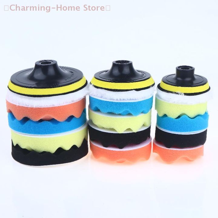 【M】Professional Car Polishing Sponge Pad Set – Multi-Use Buffing & Waxing Accessories For Angle Grinder & Drill Machines