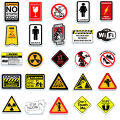 50pcs Funny Warning Stickers Danger Banning Sign Viny Decal Car Scooter Motorcycle Suitcase Violation Sticker Classic Toy. 