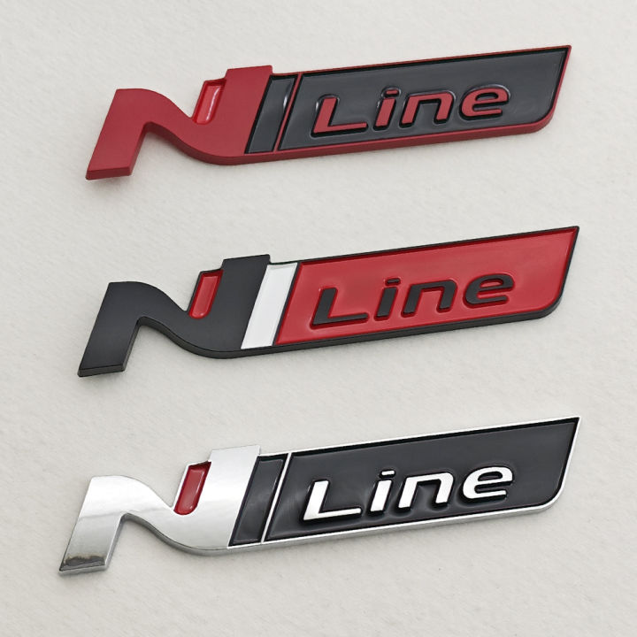 N Line Performance Sticker 3D ABS Letters Logo N Line Emblem Car Badge Rear Trunk Fender Sticker ...