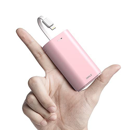 iWALK Portable Charger 9000mAh Ultra-Compact Power Bank with Built-in Cable