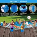 Poolside Cup Holders for Above Ground Swimming Pools Pool Cup Holder for Refreshing Drinks Bottle for Round Top Bar Easy to Use.