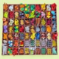 MOC Foods and Tools Building Blocks DIY Toys Seafood Meat Vegetables Fruit Dessert Goblet Dishes Small Particles Building Blocks. 