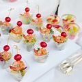 50PCS Disposable Plastic Twist Cup Twist Triangle Transparent Plastic Mousse Dessert Cup Ice Cream Frozen Pudding Container. 