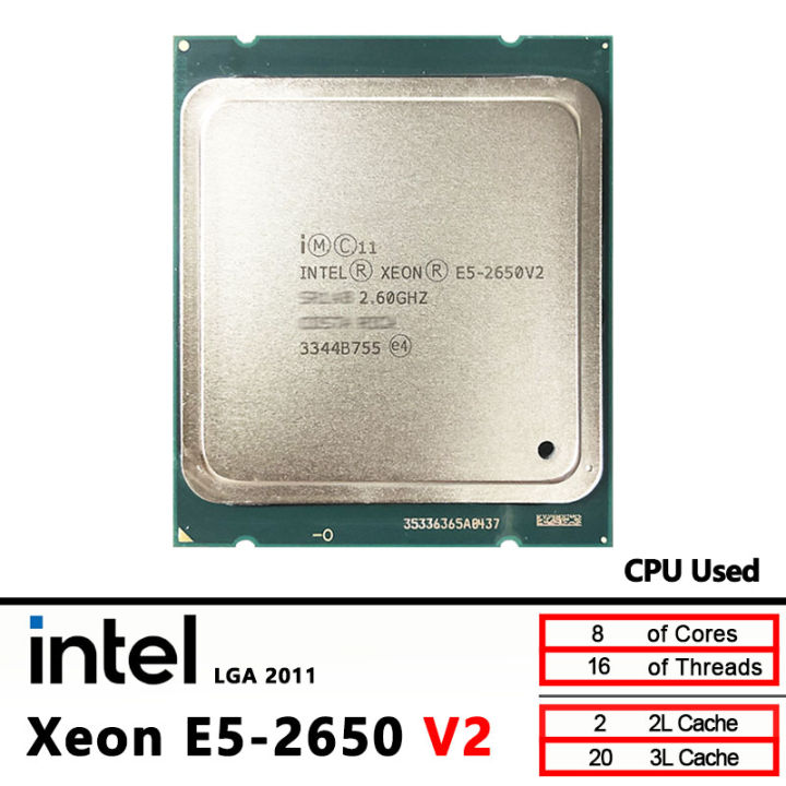 Intel Xeon 2650V2 E5 2650 V2 Used 8-Core 2.6 GHz 95W  CPU Processor LGA 2011