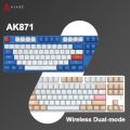 Ajazz Ak871 2.4G Wireless Gaming Mechanical Keyboard 87 Keys Hot-Swappable Bluetooth Keyboard PBT Keycaps for Game Laptop Pc. 