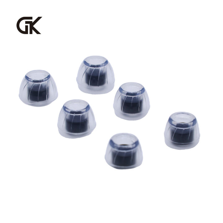 GK TS100 Liquid State Silicone Ear Tips Universal In Ear Earphones Hypoallergenic High Transparent Earplug Earphone Accessories