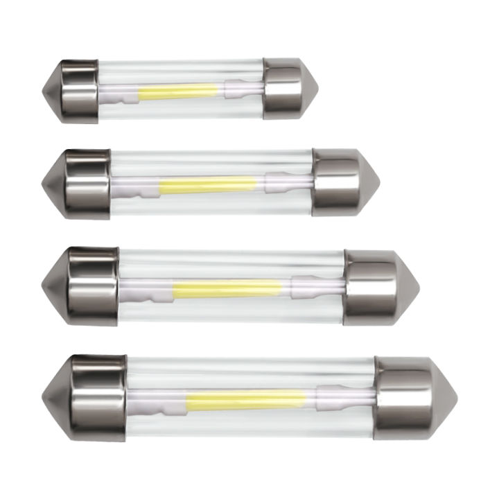 4pcs%20Led%20Festoon%2031MM%2036MM%2039MM%2041MM%20C5W%20C10W%20COB%20Glass%20Led%20Bulbs%20Housing%20Dome%20Lamp%20Door%20Trunk%20Car%20License%20Plate%20Light%206000K%2012V%20-%20Image%206
