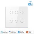 TNCE Tuya WiFi Brazil 4x4 WiFi Smart Touch Switch Touch Panel 4/6 Gang Light Switch No Neutral Wire,Voice With Alexa  Home. 