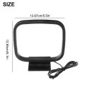 1pc FM Radio Antenna AM FM Loop Antenna 2pin Aerial Connector For Car Radio Stereo Audio Receiver Systems Indoor. 
