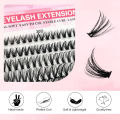 MIAOJIE DIY Lash Extension Kit 720pcs Lash Clusters Individual Eyelashes Kit with Lash Bond and Seal Wispy Natural Mange Lashes. 
