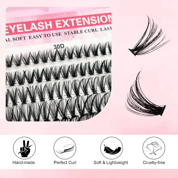 MIAOJIE%20DIY%20Lash%20Extension%20Kit%20720pcs%20Lash%20Clusters%20Individual%20Eyelashes%20Kit%20with%20Lash%20Bond%20and%20Seal%20Wispy%20Natural%20Mange%20Lashes%20-%20Image%203