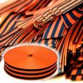 1/5 meters Soviet Union Russia Soviet George Ribbon Ribbon of St George Russian Badges Medal Pins Badges. 