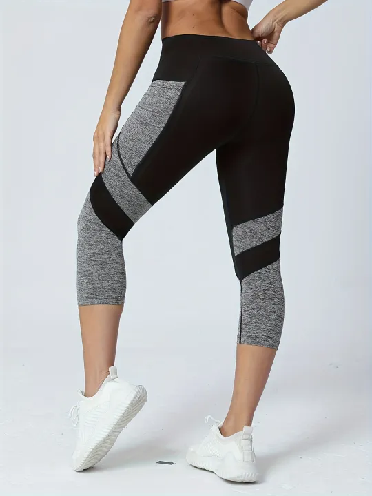 Women's%20Patchwork%20Pocket%20High%20Waist%20Yoga%20Pants%20Capri%20Leggings%20Tummy%20Tuck%20Sweatpants%20-%20Image%206