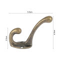 10/20Pcs Coat Hooks Bathroom Wall Mounted Dual Coat Rack Bronze Vintage Clothes Hanger Towel Kitchen Key Hook.
