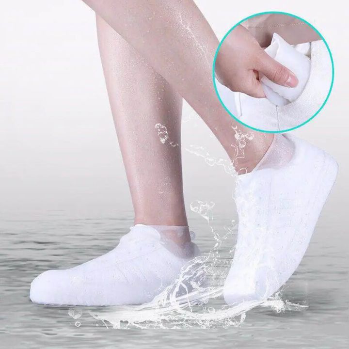 2pcs%20Waterproof%20Non-slip%20Silicone%20Shoe%20High%20Elastic%20Wear-resistant%20Unisex%20Rain%20Boots%20for%20Outdoor%20Rainy%20Day%20Reusable%20Shoe%20Cover%20-%20Image%203