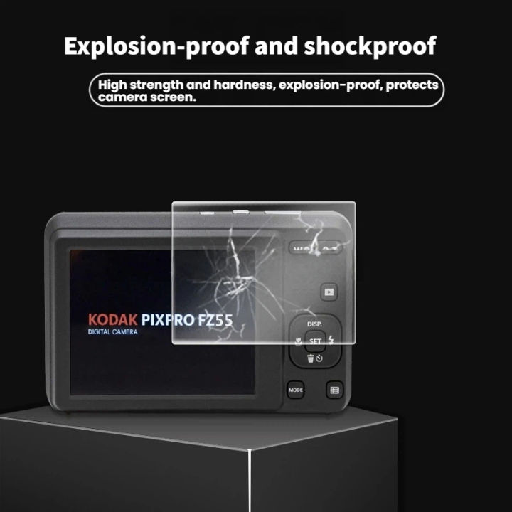 For%20KODAK%20PIXPRO%20FZ55%20Tempered%20Glass%20Screen%20Protector%209H%20HD%20Clear%20Anti-Scratch%20Protective%20Film%20Digital%20Camera%20LCD%20Guard%20-%20Image%202