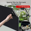 Black Aquarium Background Static Cling Fish Tank Backdrop PVC Film Shading Blackout Wallpaper Removable No Glue Waterproof Decor. 