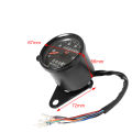 Universal Motorcycle LED Backlight Dual Odometer 0-140KM/H Speedometer Gauge Vintage Tachometer. 