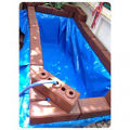 Blue color plastic crab pond 0.15mm thick, 3.6 meters wide, 2 meters long, non-leak, thick, sticky, long life. 