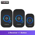 Fuers Wireless Doorbell Waterproof Door Chime Kit Welcome Chime Home Door Bell Intelligent 32 Songs Melodies Sound And LED. 