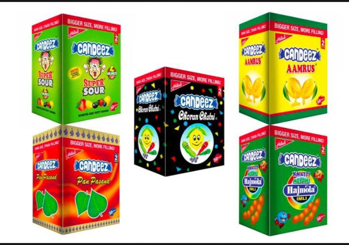 Hilal Candees 5 flavores boxes 70 pcs each box, churan chatni, hajmula, super sour, Amrus,  pan pasand flavores