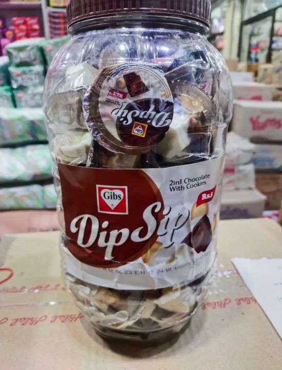 Original Dip Sip Chocolate 🍫 With Cookies (60 Pcs JAR)...