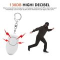 Personal Alarm LED Flashlight Rechargeable Whistle Security Alarm Keychain for Night Running Traveling Elderly Travelling 130dB.
