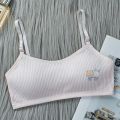 1/5pcs Adjustable Pure Cotton Vest for Elementary School Students During Middle School Development, Sports Bra, Training Bra. 