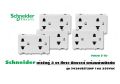 Schneider 3-pin ground White socket with safety curtain 3426uest2mp set of 5, 100% authentic. 