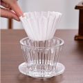 Basket Coffee Dripper Crystal Eye Pour Over Coffee Filter 1-2 People Acrylic Coffee Filter Cup Filter Papers Press Flat Bottom. 