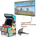 2.8-inch 16-bit Mini Handheld Game Console Built-in 156 Classic Games Arcade Machine Video Game Console for Sega AV Output. 