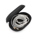 KZ Earphones Case Oval Storage Bag Headphones PU Storage Box Black Portable Hold Storage Box For KZ AS10 ZS10 ZST ES4 EDR1 ED9. 