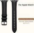 GEAK Leather Smartwatch Straps Band Compatible with Apple Watch Bands 42mm/ 44mm/ 45mm/ 49mm Men or Women, Top Grain Genuine Leather Strap Wristband for iWatch Series 9 8 7 6 5 4 3 2 1 SE Ultra 2 Ultra. 