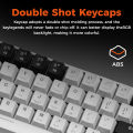 DAREU EK861S RGB Wired Mechanical Keyboard 61 Keys Red Switches ABS Keycaps N-key Rollover with Magnetic Feet. 