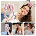 Funny Headband New Pink Bunny Hair Band Quirky Fun Plush Headband Grip Bangs Cute Photo Decoration Hair Bands Headdress. 