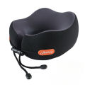 Memory Foam Ice Silk Neck Support Pillow Summer Travel Airplane U Shaped Portable Compact Pillow for Car Office Nap. 