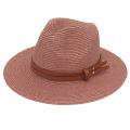 Summer Straw Sun Hat Panama Hats Grass Knitted Hat Breathable Leisure Jazz Hat European American Style Straw Hat Beach Caps.