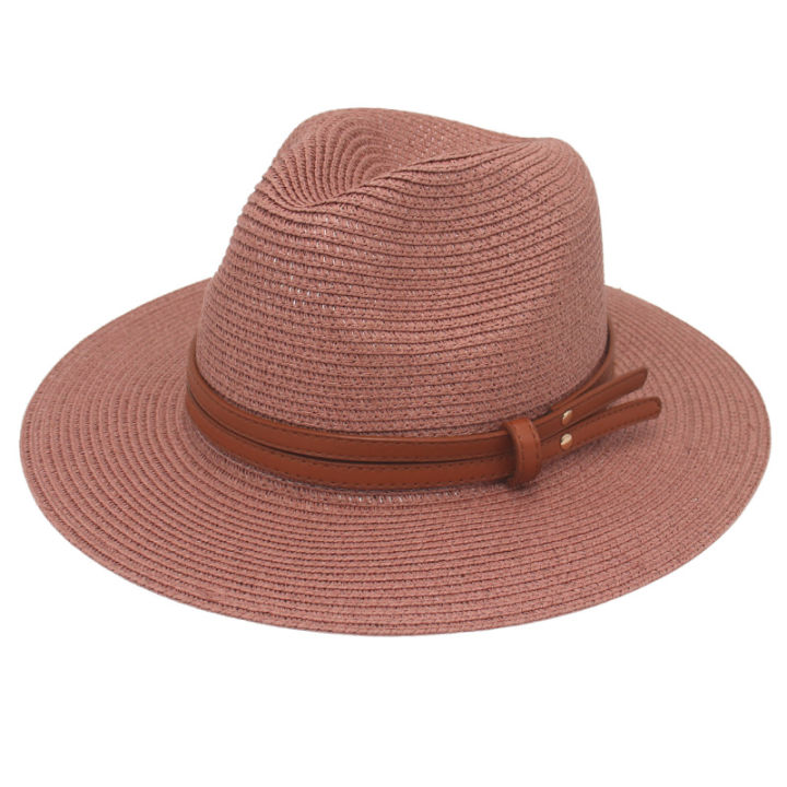 Summer%20Straw%20Sun%20Hat%20Panama%20Hats%20Grass%20Knitted%20%20Hat%20Breathable%20Leisure%20Jazz%20Hat%20European%20American%20Style%20Straw%20Hat%20Beach%20Caps%20-%20Image%204