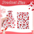 100PCS Valentines Day Organza Bags Drawstring Organza Jewelry Pouches Bulk Wedding Party Favor Mini Candy Mesh for Party.