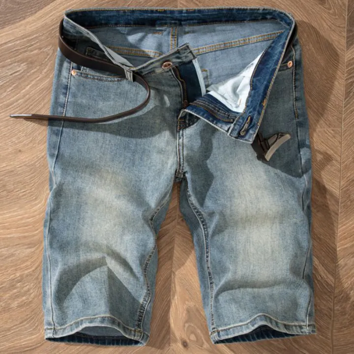 5%20Models%20Summer%20Shorts%20Jeans%20Men%20Denim%20Pants%20Stretch%20Light%20Blue%20Fashion%20Design%20Men's%20Jeans%20Slim%20Straight%20Male%20Short%20Jeans%20Hombre%20-%20Image%202