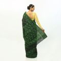 Tangail black green combination jamdani saree/matching jamdani saree.