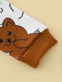 Boys' Casual Spring/Fall Long-Sleeve & Long-Pant Two-Piece Set with All-Over Bear Print. 