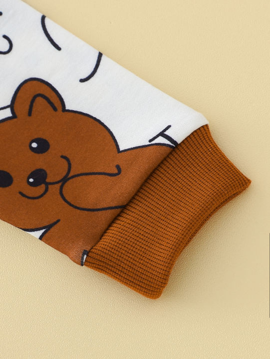 Boys'%20Casual%20Spring/Fall%20Long-Sleeve%20&%20Long-Pant%20Two-Piece%20Set%20with%20All-Over%20Bear%20Print%20-%20Image%205